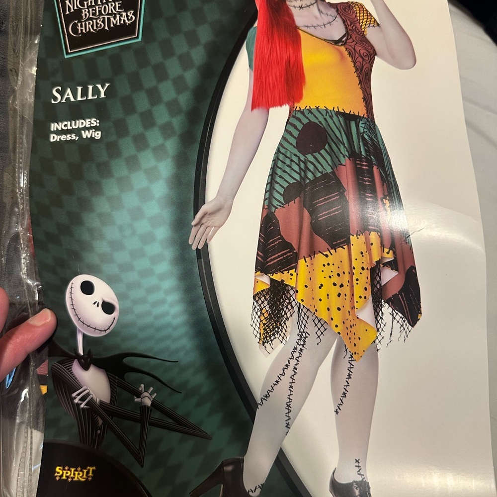 Spirit Sally Costume with Red and Yellow Highlights